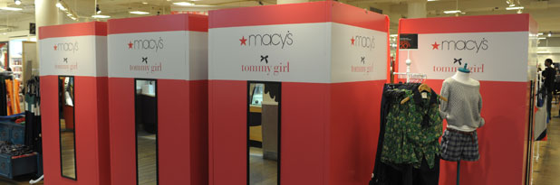 Custom Fabrication photobooth services for Macy's in store Tommy Girl retail event