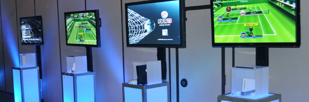 Rent popular interactive gaming arcade equipment and consoles for your next event including Wii, Xbox and Playstation