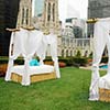 Outdoor furniture party rentals for rooftop event in miami florida