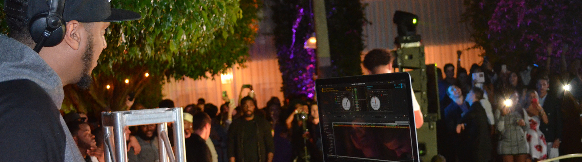 Miami DJ booth at event with dance floor